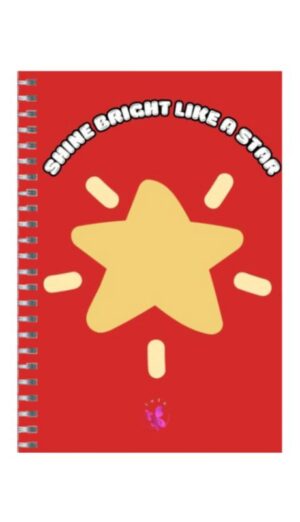 A5 Spiral Notebook - Ruled Notebook - Shine Bright