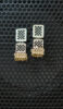 Oxidised Crystal Jhumka - Black & Gold