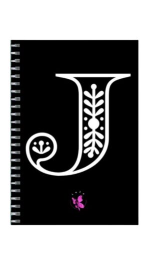 A5 Spiral Notebook - Ruled Notebook - Alphabet J