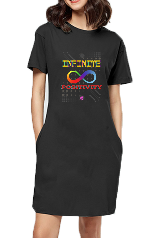 Ladies' T.Shirt Dress - Infinite Positivity