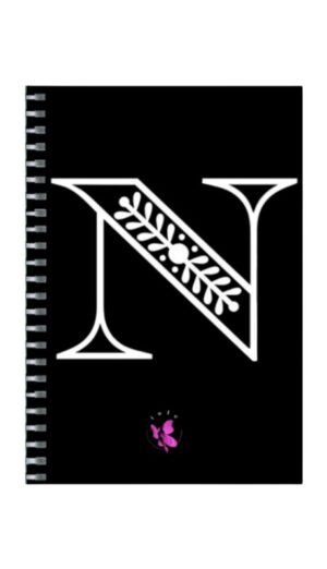 A5 Spiral Notebook - Ruled Notebook - Alphabet N