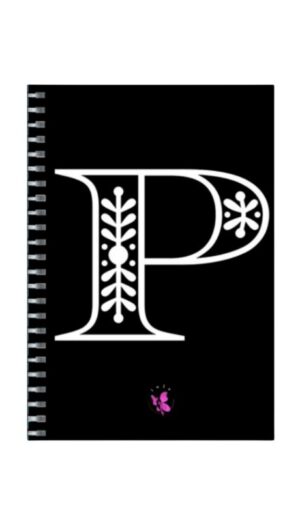 A5 Spiral Notebook - Ruled Notebook - Alphabet P