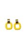 Fancy Earring – Rounded Square – Yellow