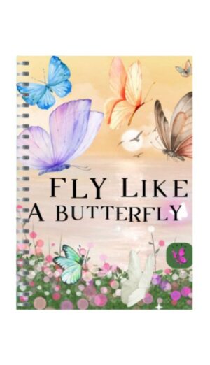 A5 Spiral Notebook - Ruled Notebook - Fly like a butterfly