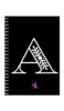 A5 Spiral Notebook - Ruled Notebook - Alphabet A Black