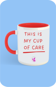 Coloured Handle Coffee Mug - Red - Cup of Care