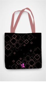 Tote Bags with Zipper - One Side Print - Geometric Pattern