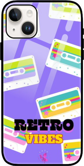 Glass iPhone 14 Plus Case - Retro Vibes