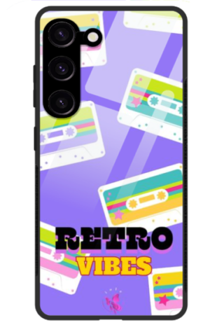 Glass Samsung Galaxy S23 Case - Retro Vibes