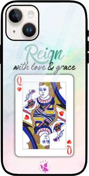 Glass iPhone 15 Case - Regin with Love & Peace