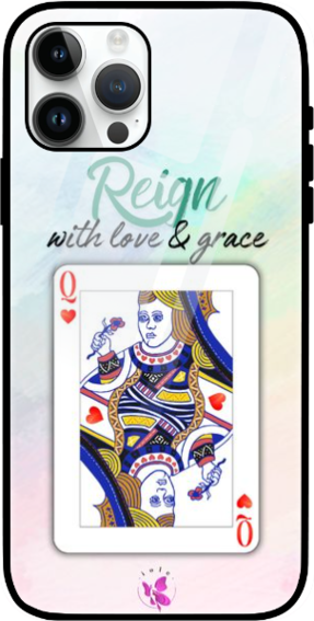 Glass iPhone 15 Pro Max Case - Reign with Love & Peace