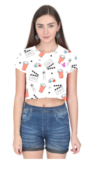 Ladies’ Crop Top – Movie Club
