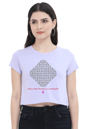 Ladies Crop Top – Tradition Meets Tee - Kolam: Dance and Delight