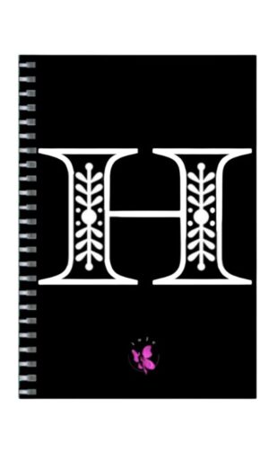 A5 Spiral Notebook - Ruled Notebook - Alphabet H