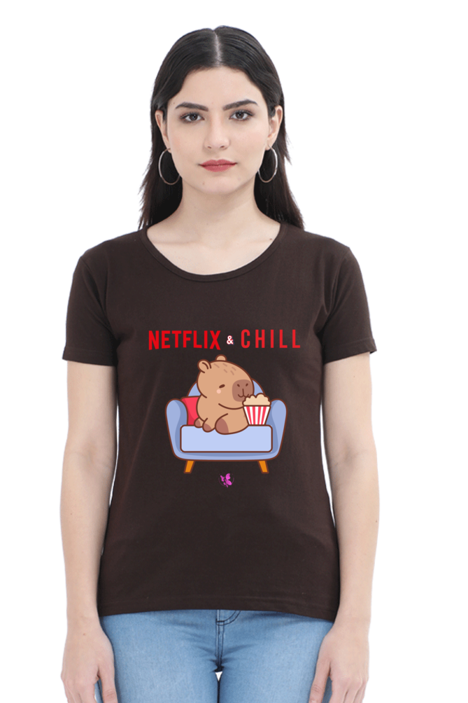 Round Neck T.Shirt - Graphical Tees - Netflix & Chill