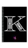 A5 Spiral Notebook - Ruled Notebook - Alphabet K