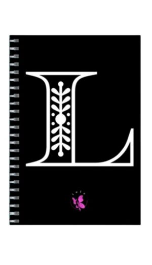 A5 Spiral Notebook - Ruled Notebook - Alphabet L