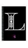 A5 Spiral Notebook - Ruled Notebook - Alphabet L