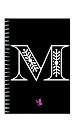 A5 Spiral Notebook - Ruled Notebook - Alphabet M