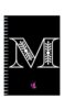 A5 Spiral Notebook - Ruled Notebook - Alphabet M