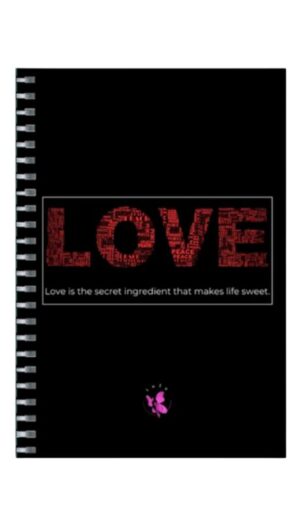 A5 Spiral Notebook - Ruled Notebook - Love
