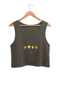 Ladies’ Crop Tanks – Card Symbols
