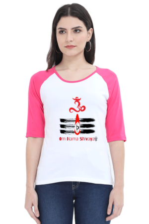 Round Neck Raglan T.Shirt - Graphical Tees - Om Nama Shivaya