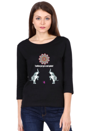 Round Neck T.Shirt Long Sleeve – Graphical Tees - Tradition Got a Cool Update