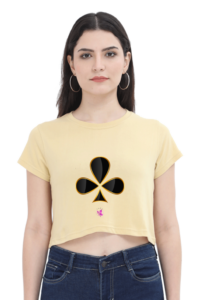 Ladies Crop Top – Card Symbols