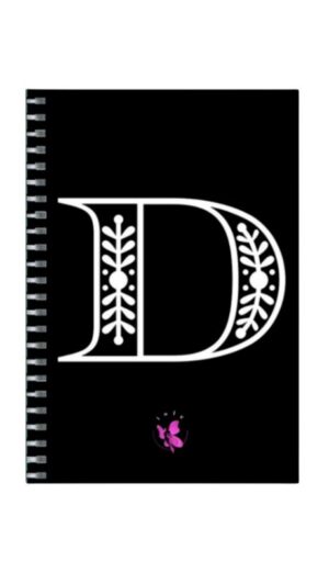 A5 Spiral Notebook - Ruled Notebook - Alphabet D