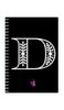 A5 Spiral Notebook - Ruled Notebook - Alphabet D