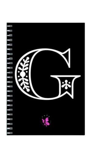 A5 Spiral Notebook - Ruled Notebook - Alphabet G