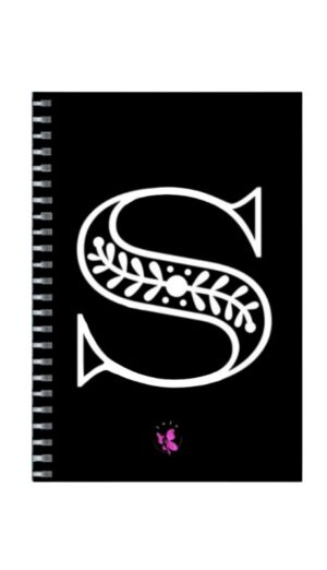 A5 Spiral Notebook - Ruled Notebook - Alphabet S