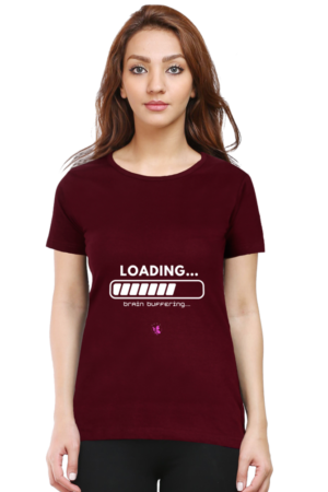 Round Neck – Graphical Tees - Loading (White Text)