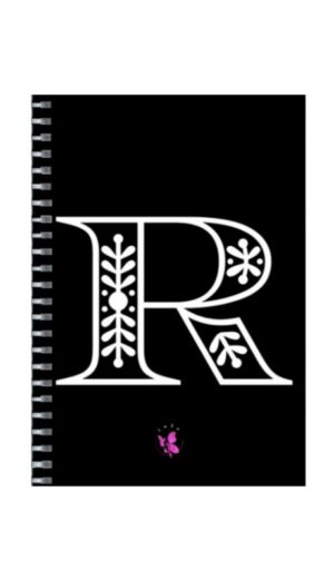 A5 Spiral Notebook - Ruled Notebook - Alphabet R