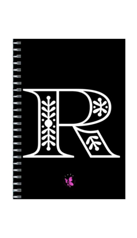 A5 Spiral Notebook - Ruled Notebook - Alphabet R