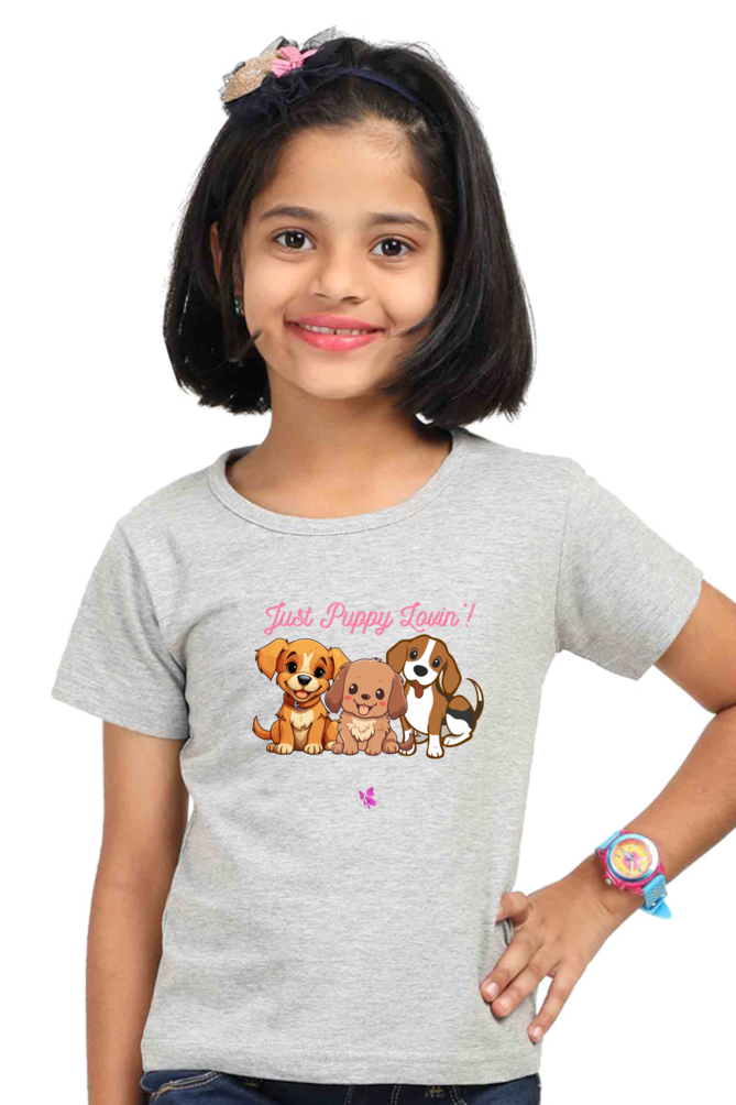 Girls T.Shirt - Graphical Tees - Just Puppy Lovin