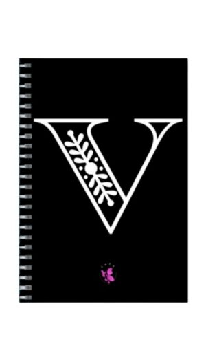 A5 Spiral Notebook - Ruled Notebook - Alphabet V