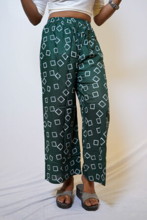 Palazzo Pant Green - Free Size (S to L)