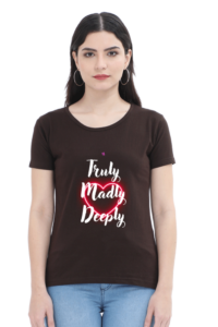 Round Neck T.Shirt – Graphical Tees - Lovers Edition - Truly Madly Deeply (White)