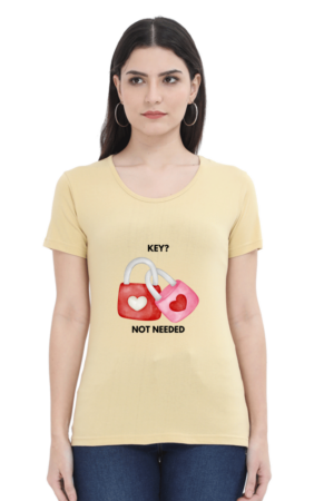 Round Neck T.Shirt – Graphical Tees - Lovers Edition - Love Lock