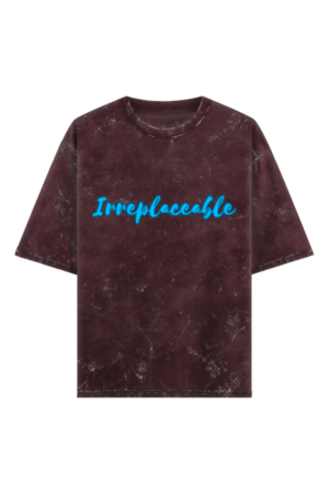 Acid Washed Oversized Round Neck Tee – Irreplaceable