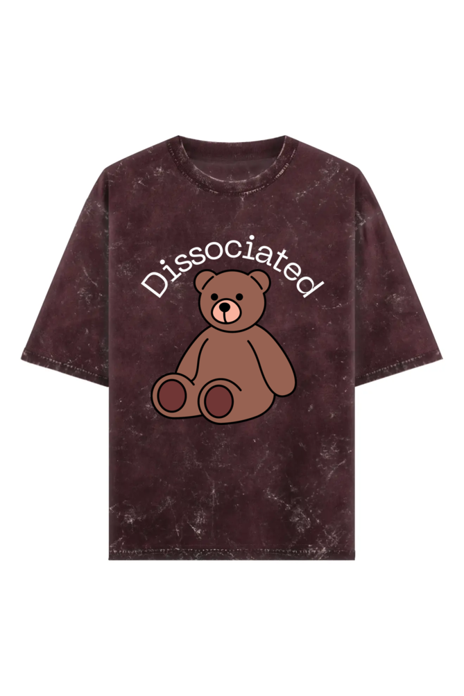Acid Washed Oversized Round Neck Tee - Dissociated